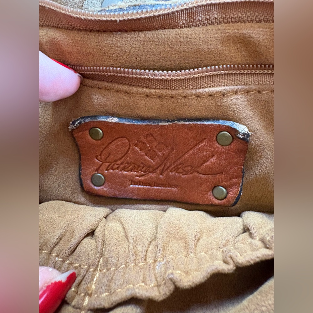 Patricia Nash ARMENO Brown Italian Leather Crossbody Messenger Tan - Picture 11 of 16